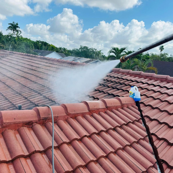 Roof Cleaning o Tile Roof Pressure Cleaning