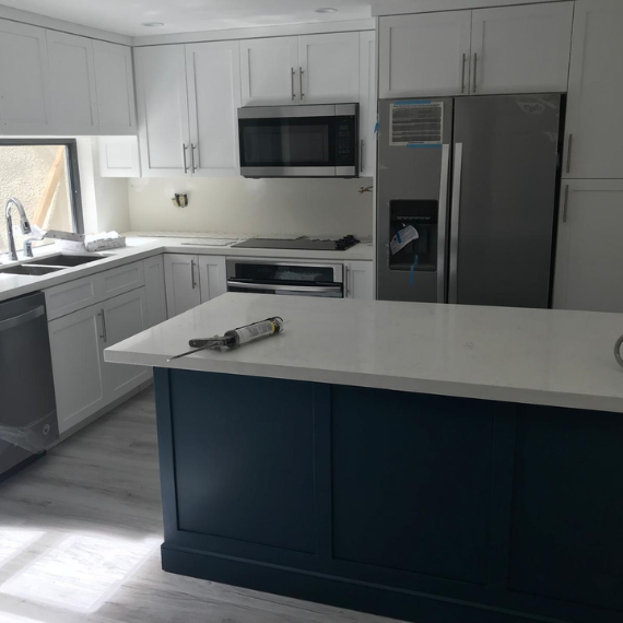 modern kitchen with island